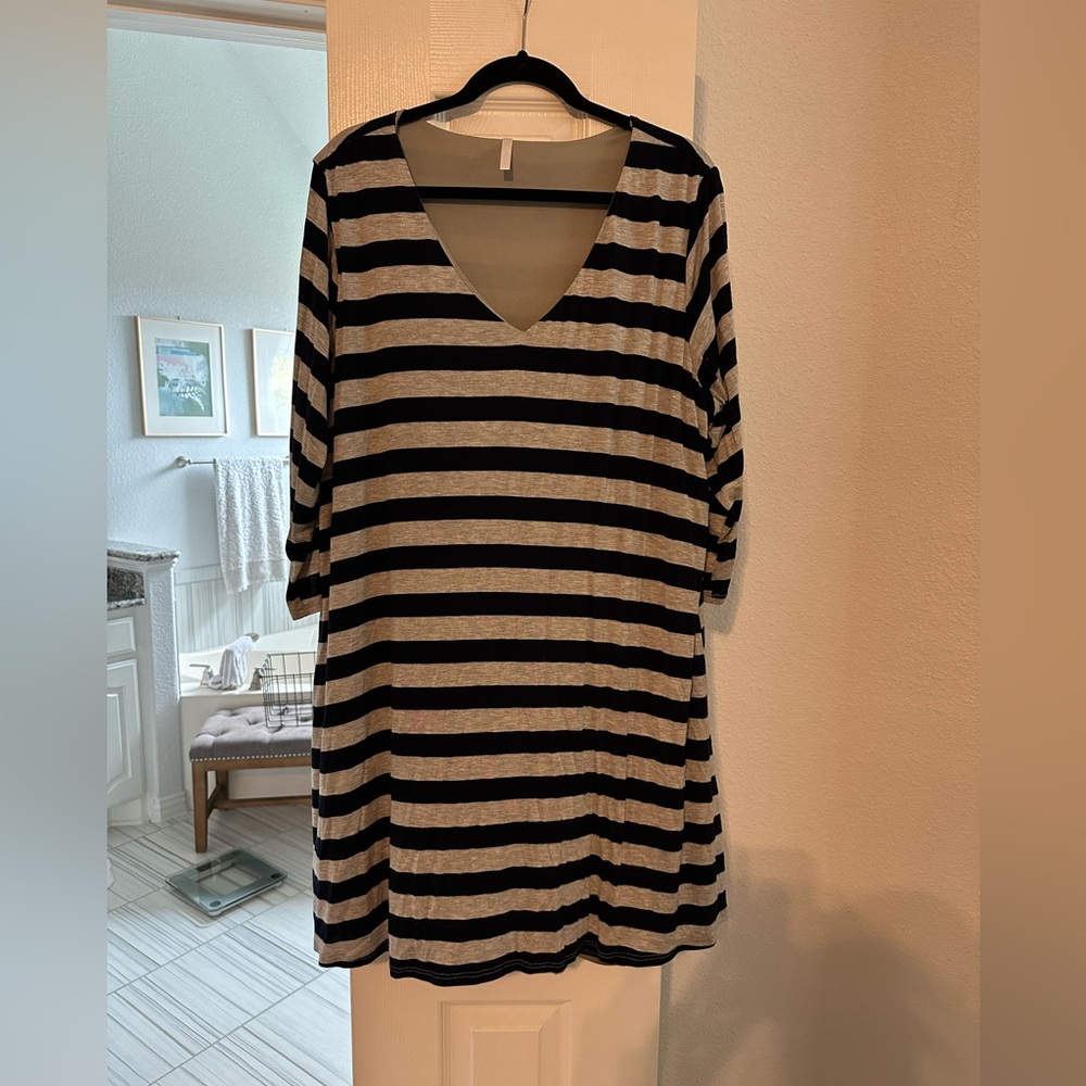 PinkBlush. Striped dress.